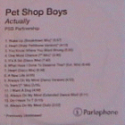 Further Listening Actually - CD-R: 2001 UK (PSB Partnership; n/a) [studio promo; only w/tracks later issued on disc 2]