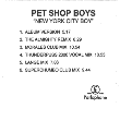 New York City Boy - CD-R: 1999 UK (Parlophone; ??) [promo; mislabeled on CD ''New York City Boys'']