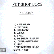 Release - CD-R: 2002 FR (Parlophone; n/a) [titled ''Pet Shop Boys Album''; w/imprinted red EMI logo]